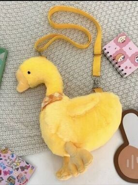 New Plush Goose Bag Stuffed Animal • Interior Posket For Treasures • Girls Gift